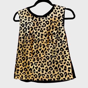 Metallic cheetah print top